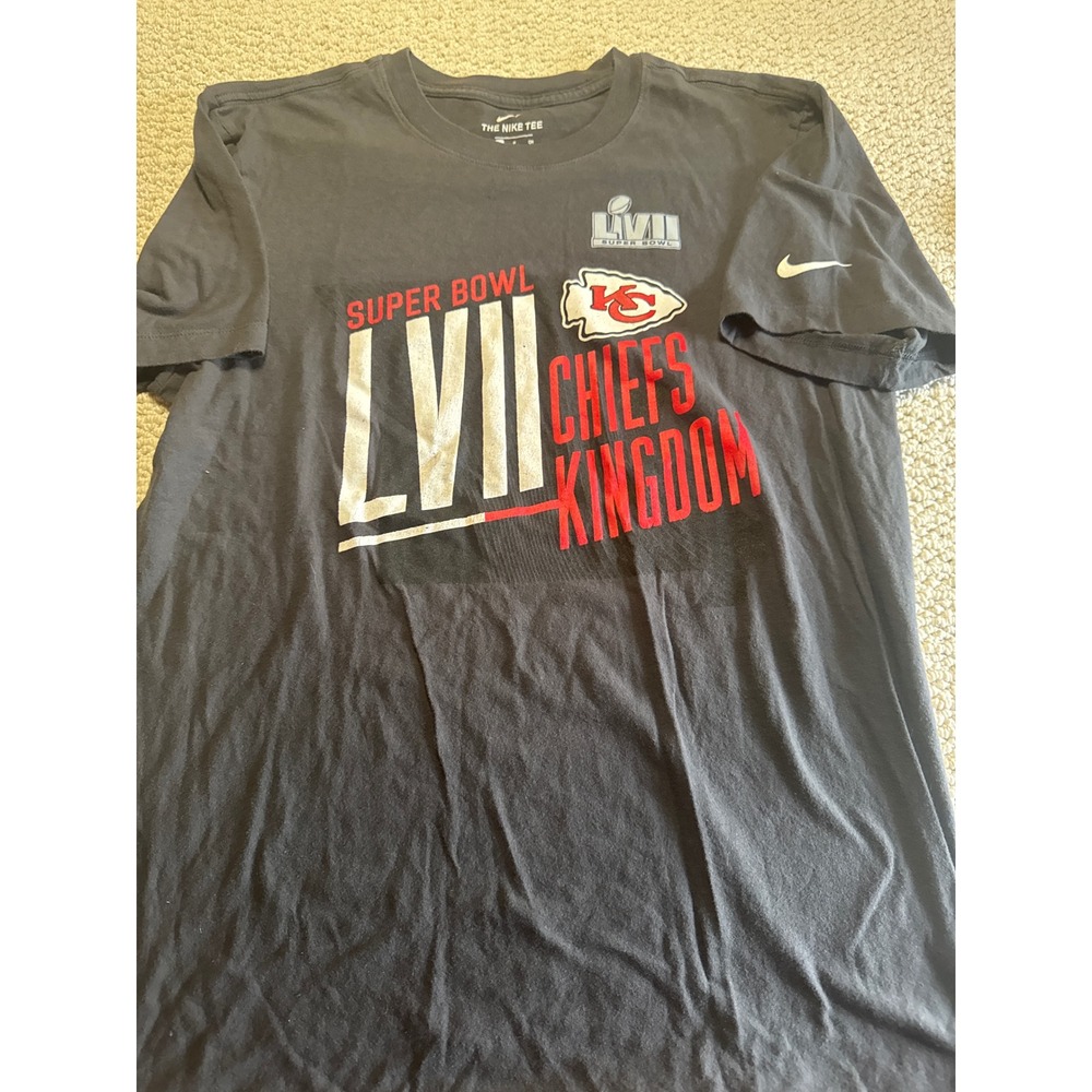 Nike Kansas City Chiefs Super Bowl LVII Chiefs Kingdom T-Shirt Black Small Mens